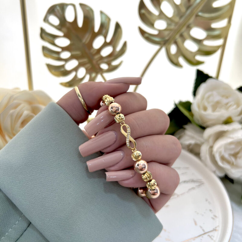 Pulsera Luxury LP008 – Infinito Encanto y Brillo Rosado - Imagen 2