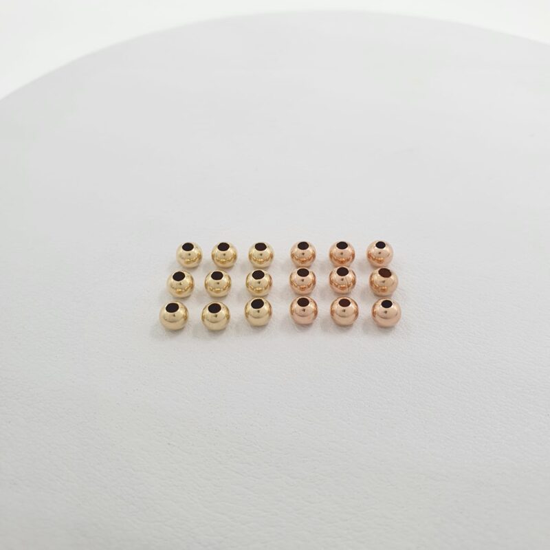 Balín Liso Oro Laminado 18K 5MM - Imagen 4