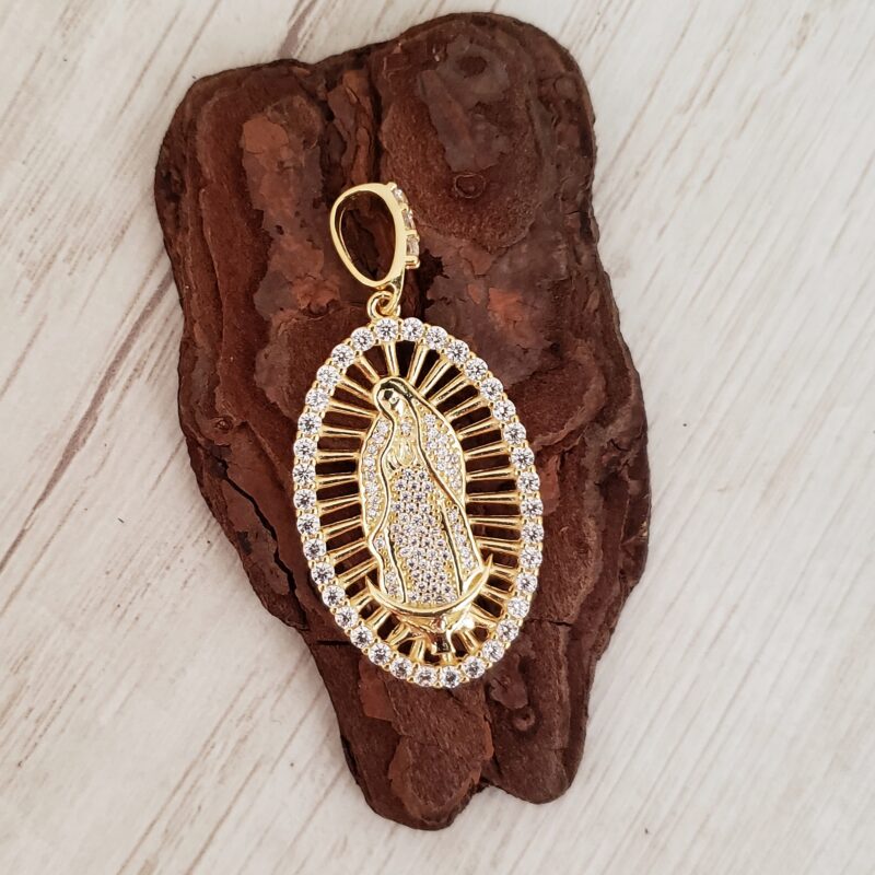 Dije Virgen Guadalupe Swarovski Circonias - Imagen 3