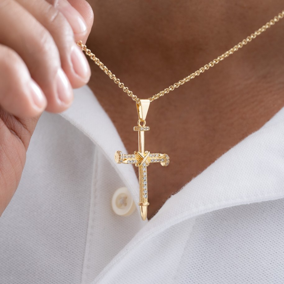 Dije Clavo Circonias Cristal - Imagen 2